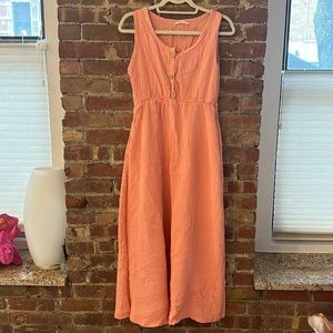 Peach Long Summer Dress
